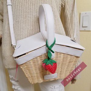 NWT KATE SPADE 100% AUTHENTIC PICNIC IN THE BASKET PARK STRAWBERRY PINK NOVELTY
